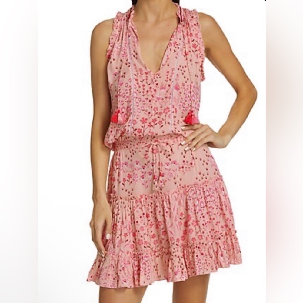 Poupette St. Barth Clara Pink Floral Mini Dress - Picture 6 of 14